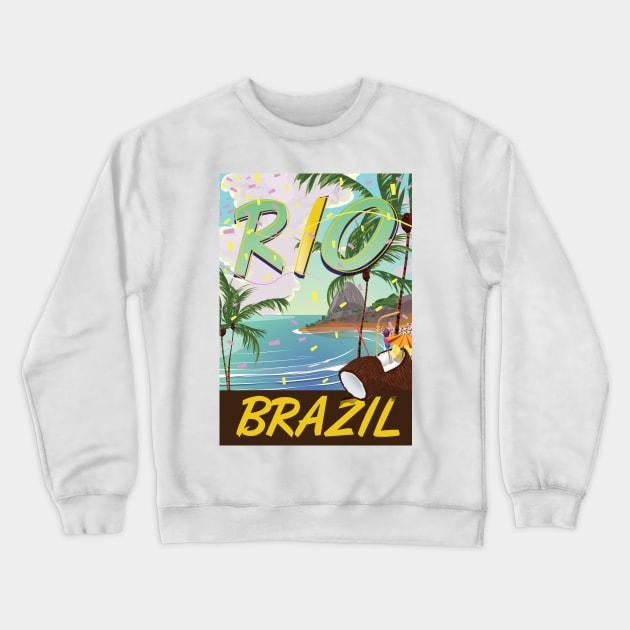 Rio Brazil Crewneck Sweatshirt by nickemporium1